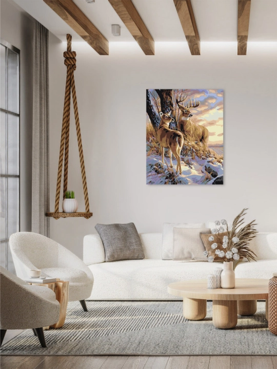 Raqamlar bo'yicha rasm chizish ARTERY, Qish, Yangi Yil, holstda chizmachilik, 40 * 50 sm