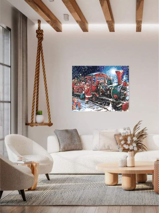 Raqamlar bo'yicha rasm chizish ARTERY, Qish, Yangi Yil, holstda chizmachilik, 40 * 50 sm