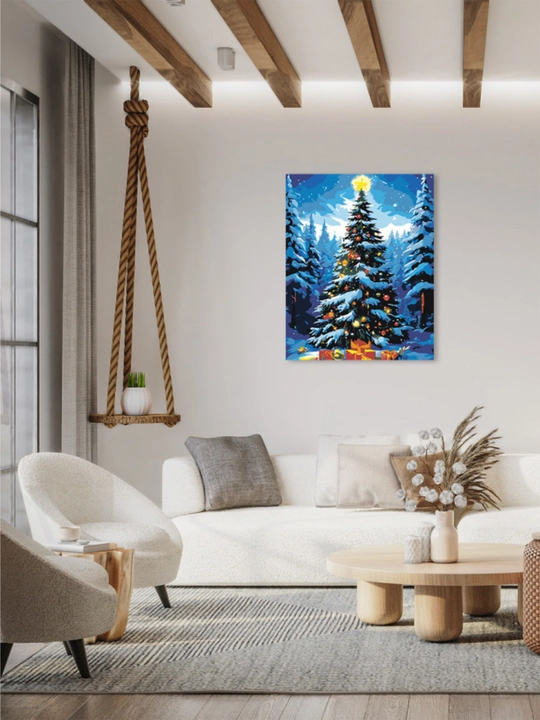 Raqamlar bo'yicha rasm chizish ARTERY, Qish, Yangi Yil, holstda chizmachilik, 40 * 50 sm