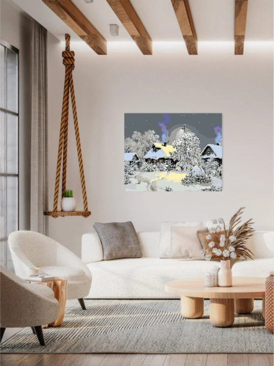 Raqamlar bo'yicha rasm chizish ARTERY, Qish, Yangi Yil, holstda chizmachilik, 40 * 50 sm
