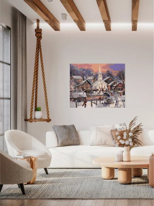 Raqamlar bo'yicha rasm chizish ARTERY, Qish, Yangi Yil, holstda chizmachilik, 40 * 50 sm