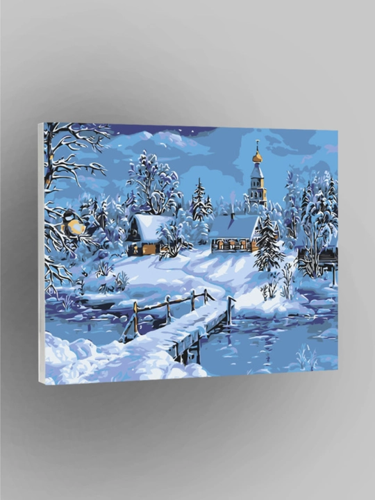 Картина рисование по номерам ARTERY, Зима, Новый Год, раскраска на холсте, 40 * 50 см - 