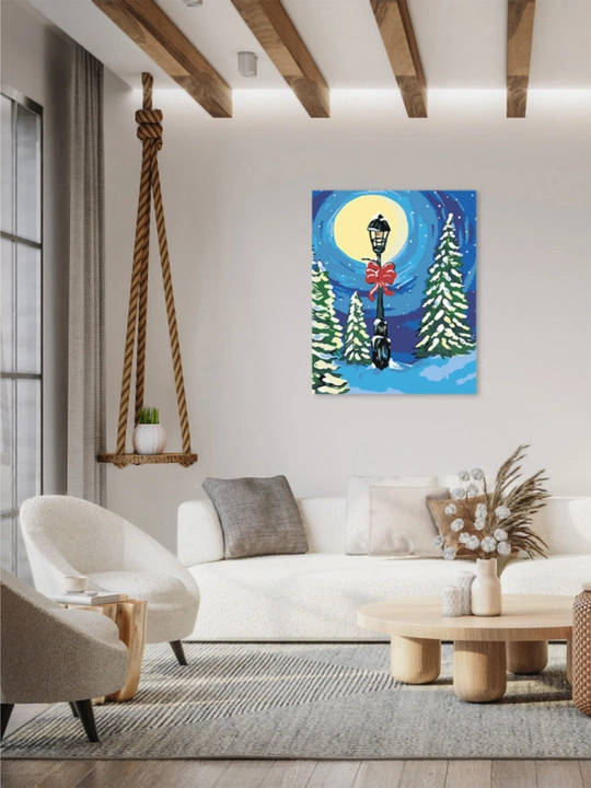 Raqamlar bo'yicha rasm chizish ARTERY, Qish, Yangi Yil, holstda chizmachilik, 40 * 50 sm