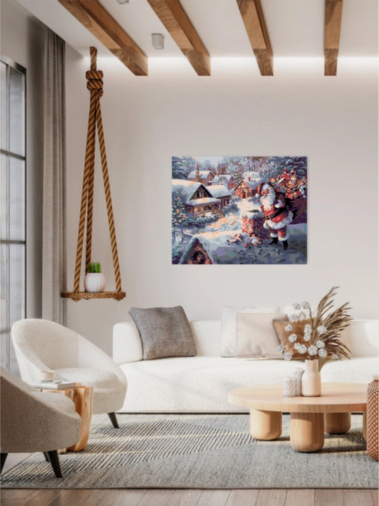 Raqamlar bo'yicha rasm chizish ARTERY, Qish, Yangi Yil, holstda chizmachilik, 40 * 50 sm