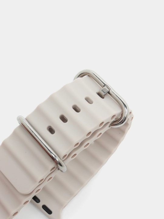 Tasma silikon Smart Apple Watch 3, 4, 5, 6, 7, 8, SE va Ultra uchun, o'lchami 42/44/45/49 mm