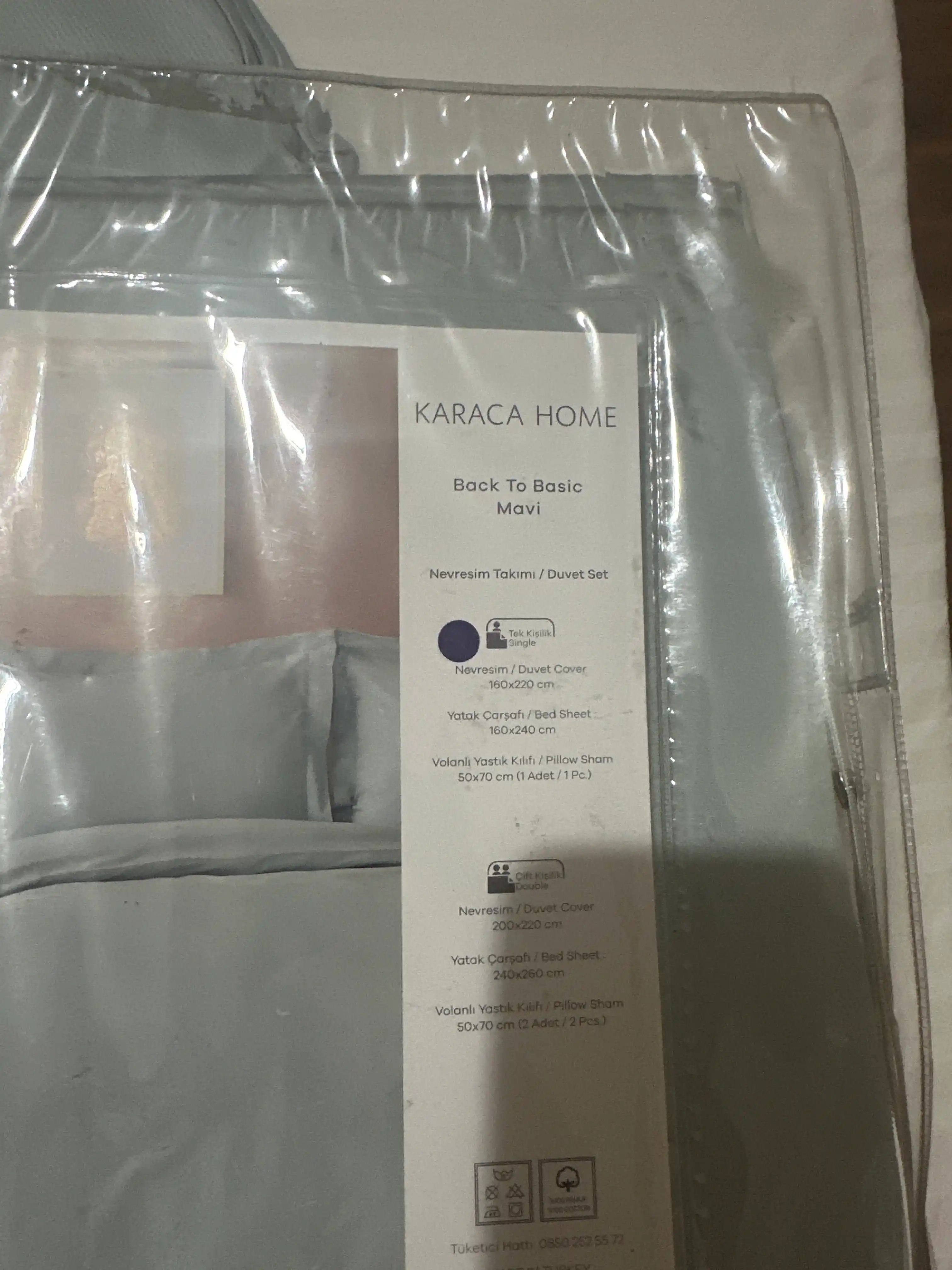 Комплект постельного белья Karaca Home Back To Basic A.Mavitek Ks