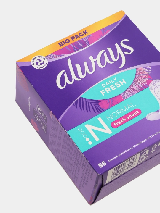 Ежедневные прокладки Always Normal Fresh Scent, 56 шт