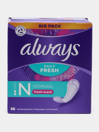 Ежедневные прокладки Always Normal Fresh Scent, 56 шт