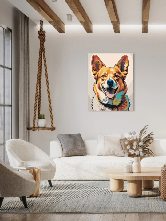 Картина рисование по номерам ARTERY "Добрая собака", раскраска на холсте, 40 * 50 см