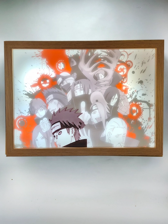 Naruto anime asosida simsiz 3D tungi chiroq, batareykada, yorqinligi sozlanadigan, bolalar uchun sovg`a - 
