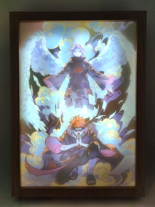 Naruto anime asosida simsiz 3D tungi chiroq, batareykada, yorqinligi sozlanadigan, bolalar uchun sovg`a - 