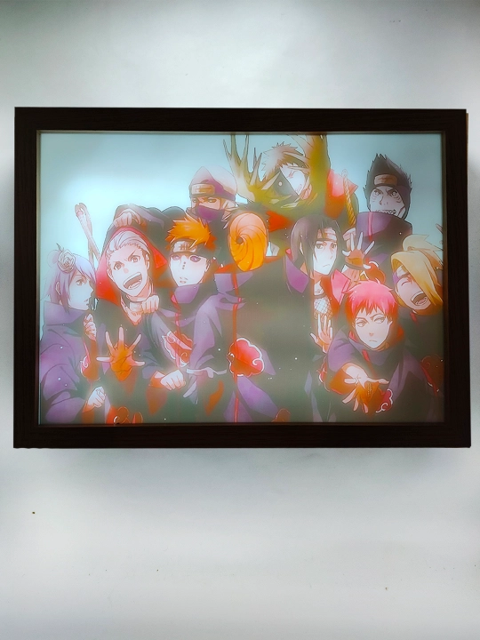 Naruto anime asosida simsiz 3D tungi chiroq, batareykada, yorqinligi sozlanadigan, bolalar uchun sovg`a - 