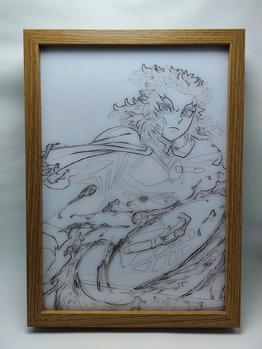 Iblislar qotili anime, 3D tungi chiroq, batareyka yorqinligi sozlanadi, Demon Slayer sovga