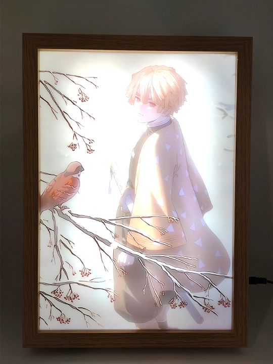 Iblislar qotili anime, 3D tungi chiroq, batareyka yorqinligi sozlanadi, Demon Slayer sovga - 