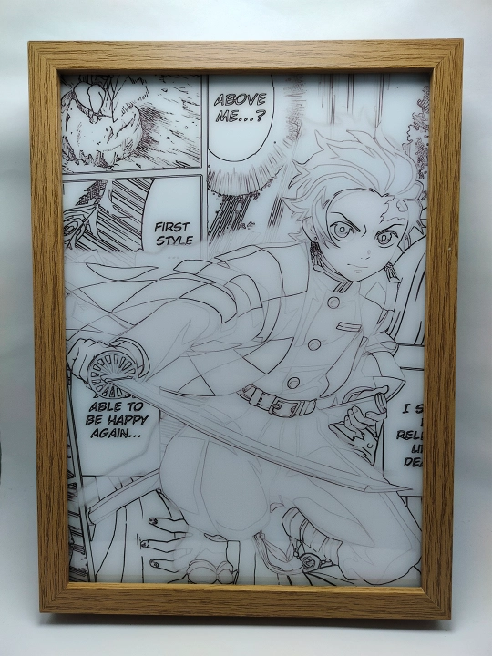 Iblislar qotili anime, 3D tungi chiroq, batareyka yorqinligi sozlanadi, Demon Slayer sovga