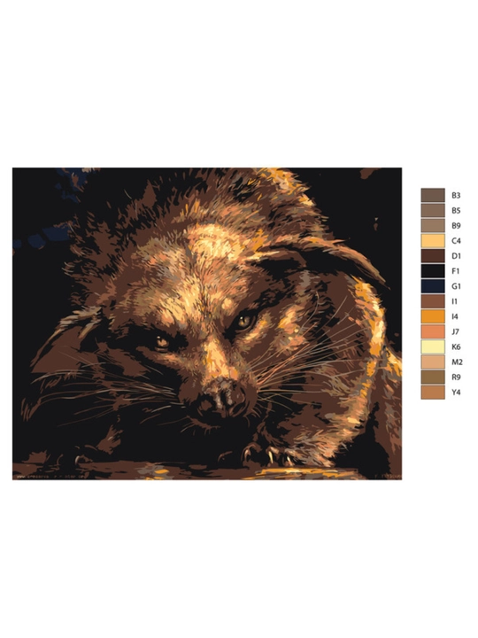 Картина рисование по номерам ARTERY "Дикие животные", раскраска на холсте, 40 * 50 см