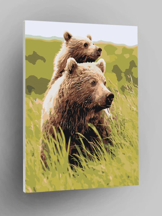 Картина рисование по номерам ARTERY "Дикие животные", раскраска на холсте, 40 * 50 см - 