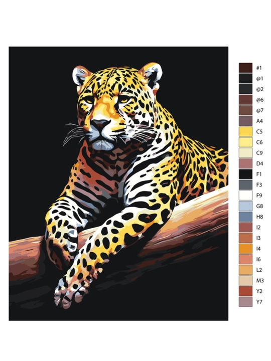 Raqamlar bo'yicha rasm chizish ARTERY "Уovvoyi hayvonlar", holstda chizmachilik, 40*50 sm