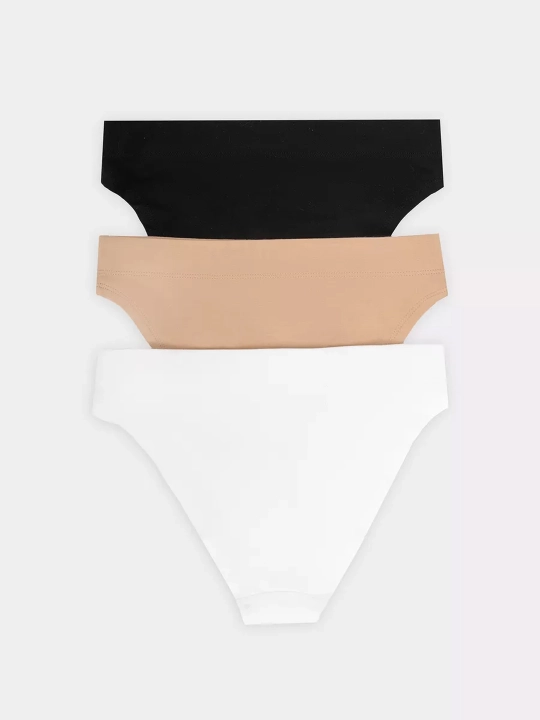 Panties ayollar sliplari baland bo'yli to'plam, 3 dona