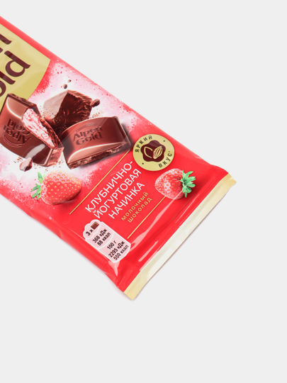 Шоколад Alpen Gold, молочный с клубнично-йогуртовой начинкой, 85 г ...