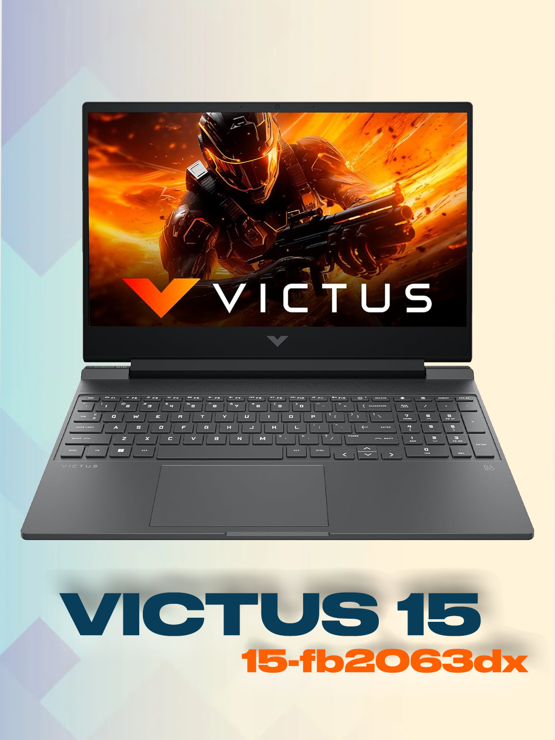 Ноутбук Victus 15, 15.6" FHD IPS, 144 Гц, Ryzen 5-7535HS, DDR5 8 ГБ ...