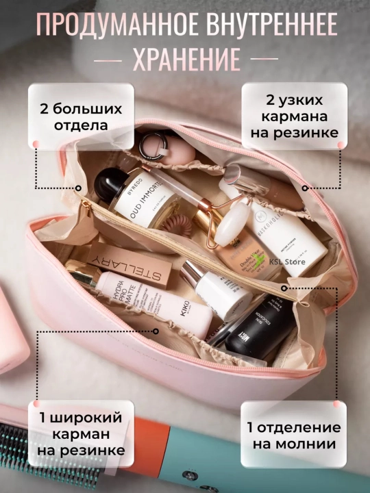 Kosmetik sumka, organayzer ayollar uchun, sayohatga