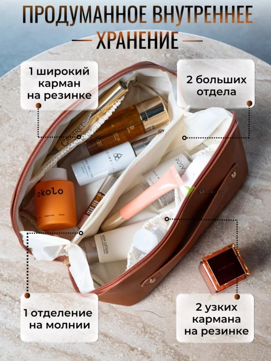 Kosmetik sumka, organayzer ayollar uchun, sayohatga