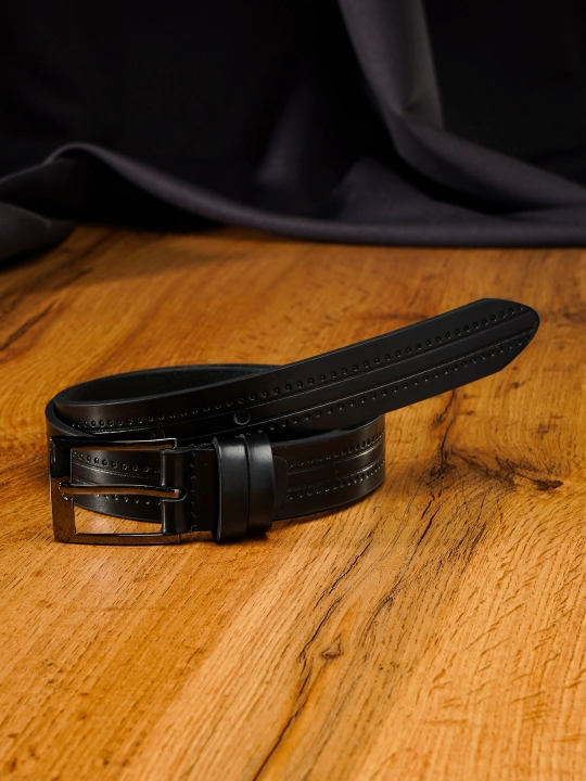 Кожаный ремень LION Belt для детей и подростков эластичный легкий, прочная экокожа