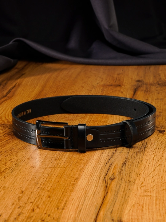 Кожаный ремень LION Belt для детей и подростков эластичный легкий, прочная экокожа