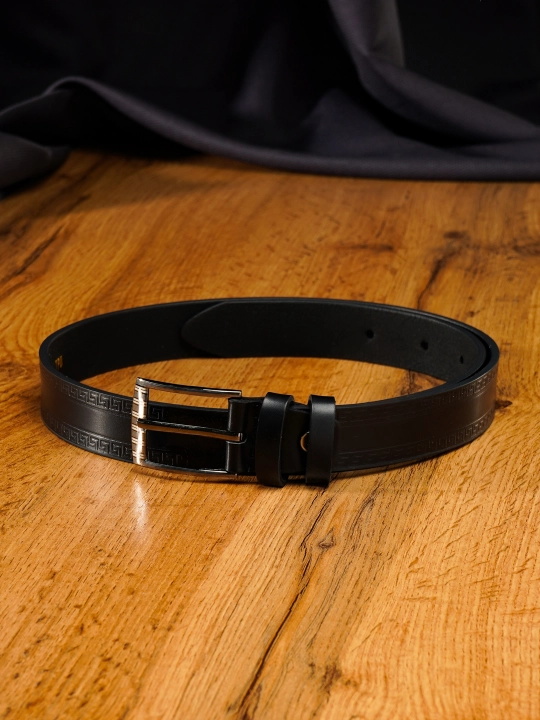 Кожаный ремень LION Belt для детей и подростков эластичный легкий, прочная экокожа - 