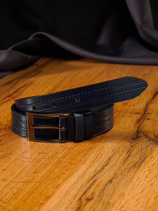 Кожаный ремень LION Belt для детей и подростков эластичный легкий, прочная экокожа