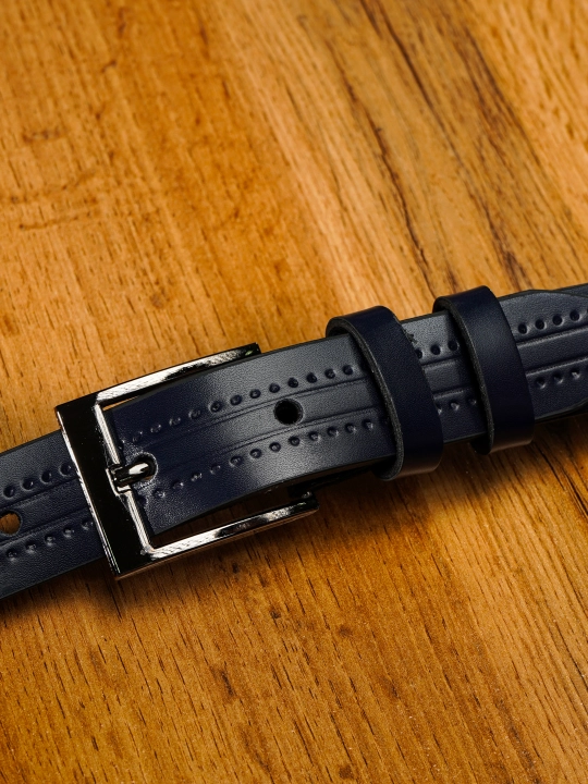 Кожаный ремень LION Belt для детей и подростков эластичный легкий, прочная экокожа