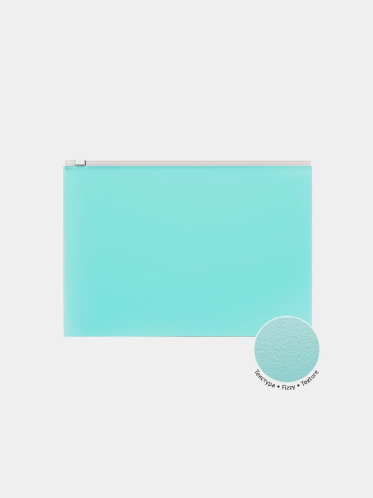 Plastik zip-paket ErichKrause Diagonal Pastel, A4, shaffof, turli xil - 