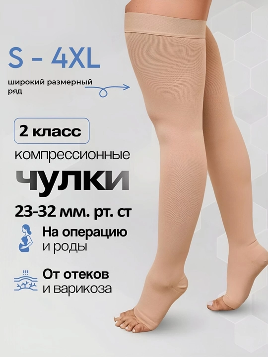 Компрессионные чулки, 2 класса компрессии - 