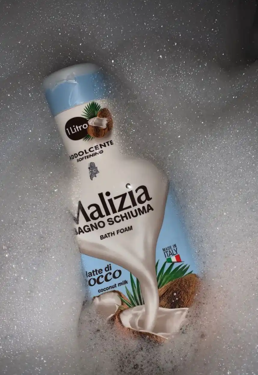 Гель-пена для душа и ванны Malizia, кокосовое молоко, 1 л