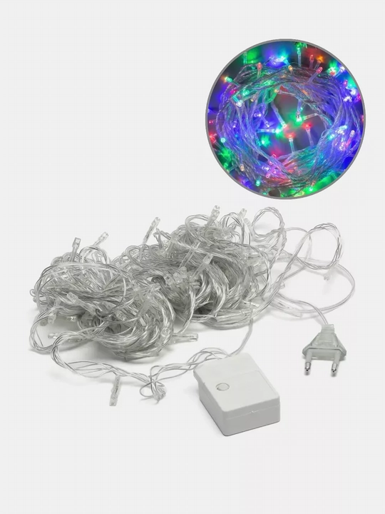 Archa, xonalar uchun yangi yil gulchambari, LED, rang-barang, 8-10 m