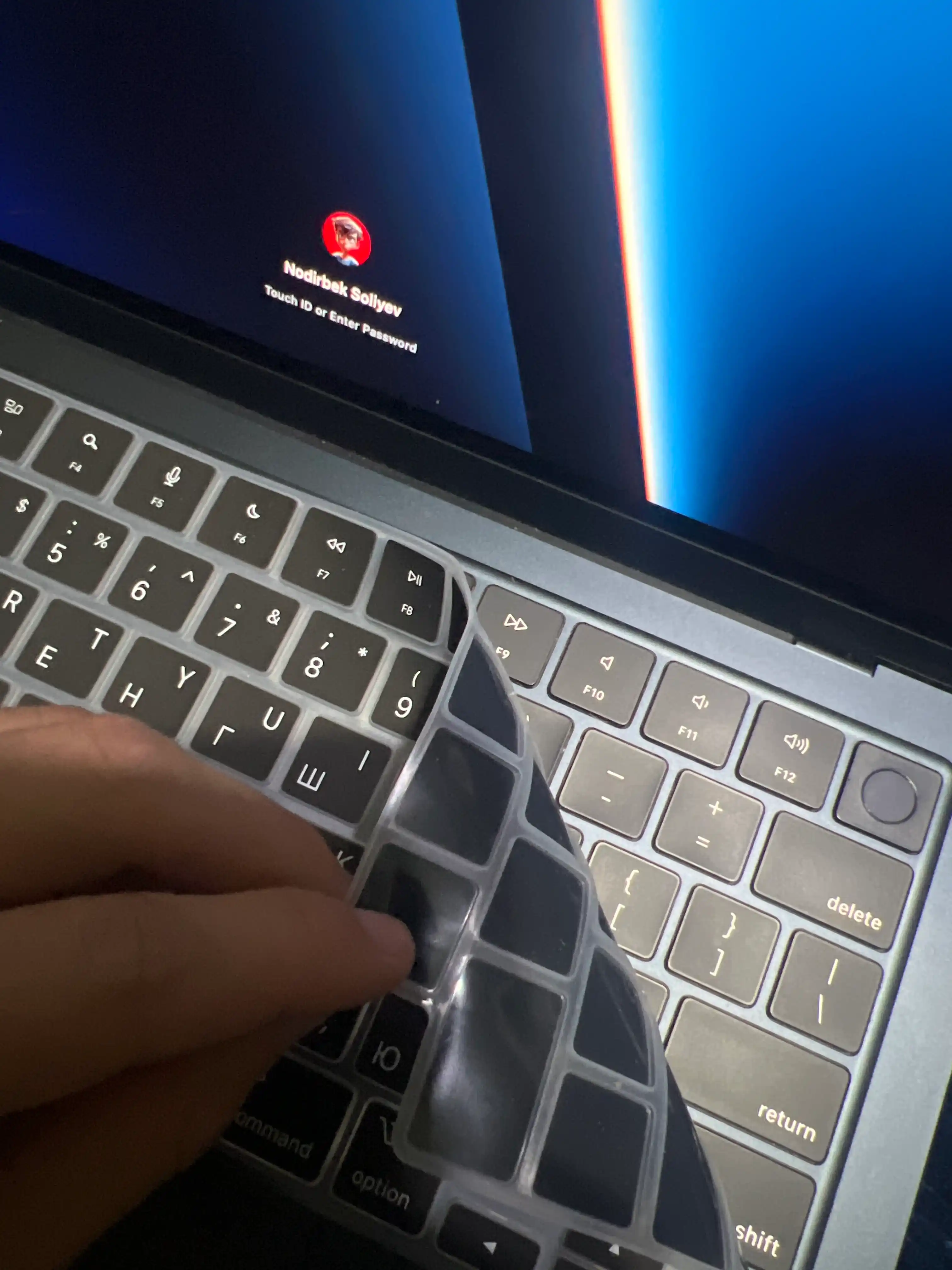 Накладка на клавиатуру для MacBook, Rus/Eng, русский