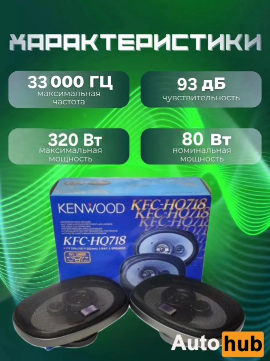 Avtomobil dinamiklari Kenwood KFC-HQ718, 320 W