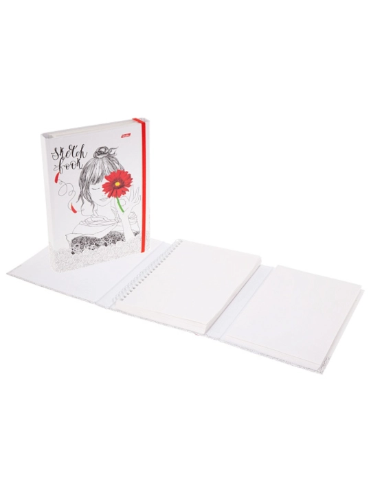 SketchBook elastik qopqoqli qattiq qopqoqli "Orzungizga ergashing" 80-50 varoq A5 100 gr