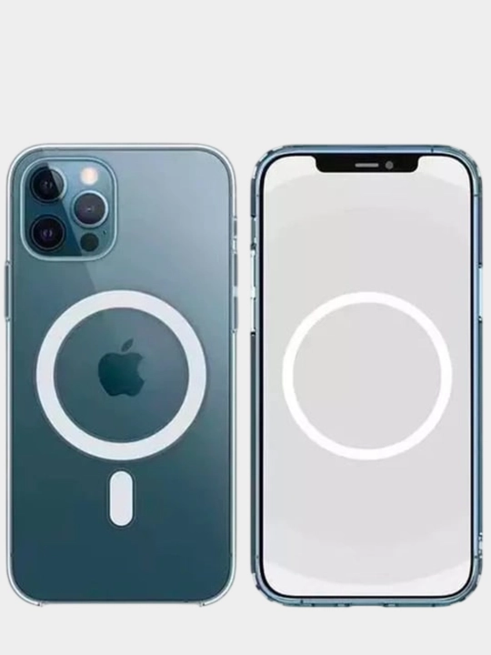 Прозрачный, силиконовый чехол MagSafe для Apple iPhone 15 pro, с анимацией