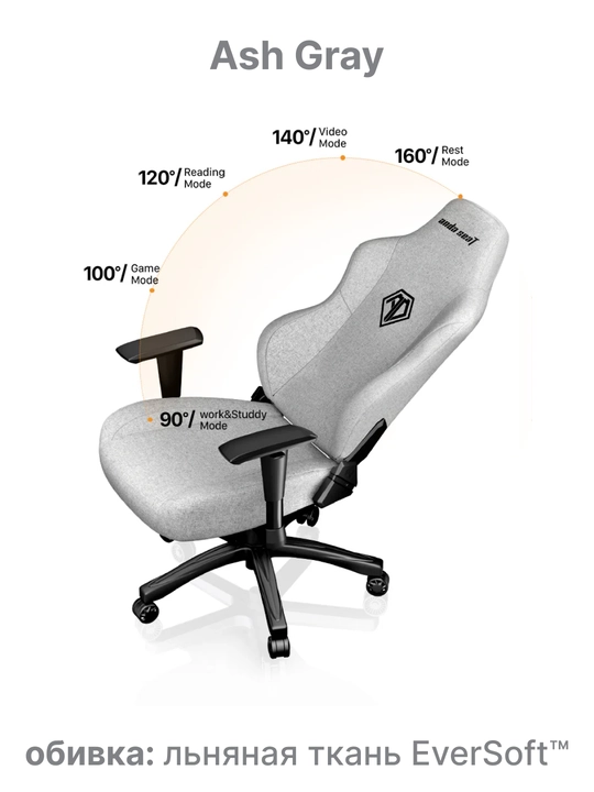 Игровое компьютерное кресло Anda Seat Phantom 3 Size L, PVC, Linen Fabric