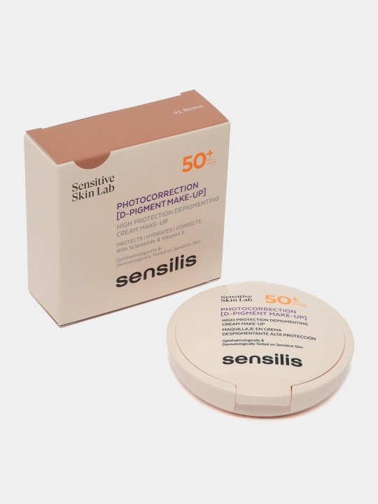 Sensilis D-Pigment Make-Up SPF50+ компактный тональный крем тон 01, 10 г