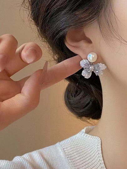 Серьги для женщин — NSHS-ZIRAKCA-БЕЛЫЙ
