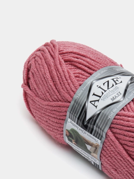 Нить для вязания Alize Superlana Maxi , 25% шерсть, 75% акрил 100 г, 100 м