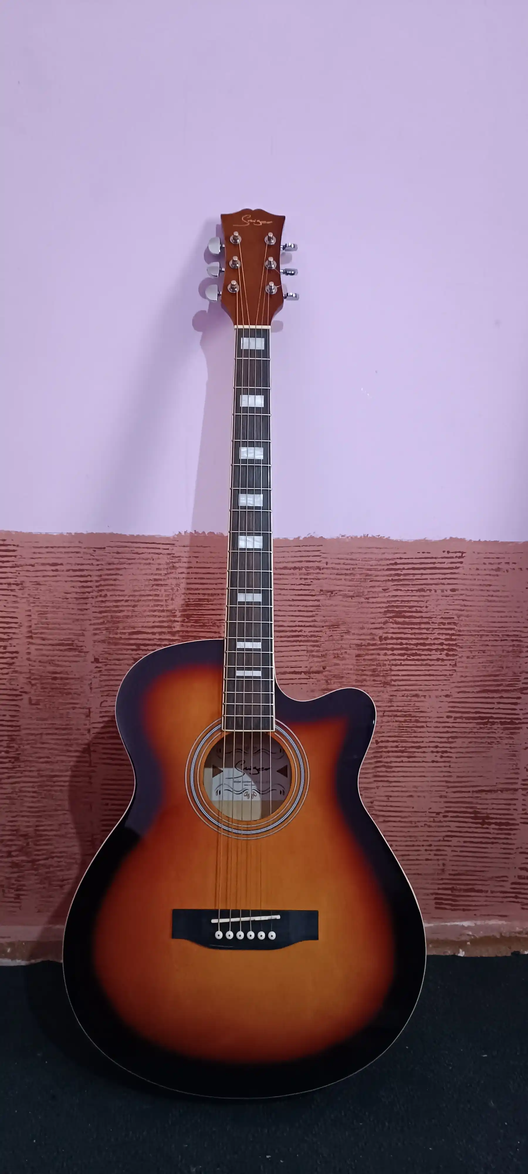 Аkustik gitara Smiger, Sunburst rangi, o'lchami 40, g'ilof, 2 mediatr, Ga-H15