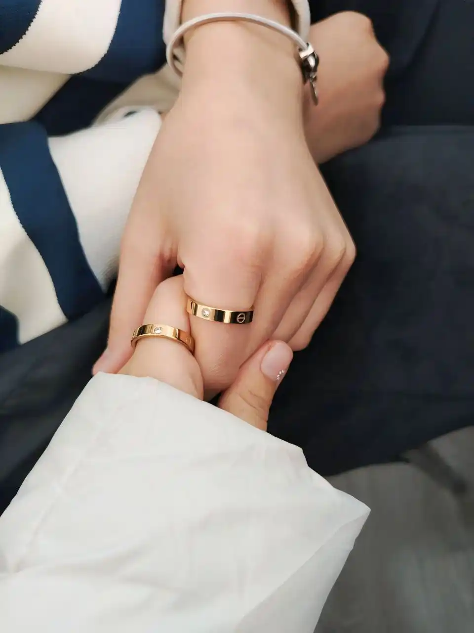 Женское кольцо с камнями, гвоздик, Cartier Stainless Steel, парные кольца для женщин