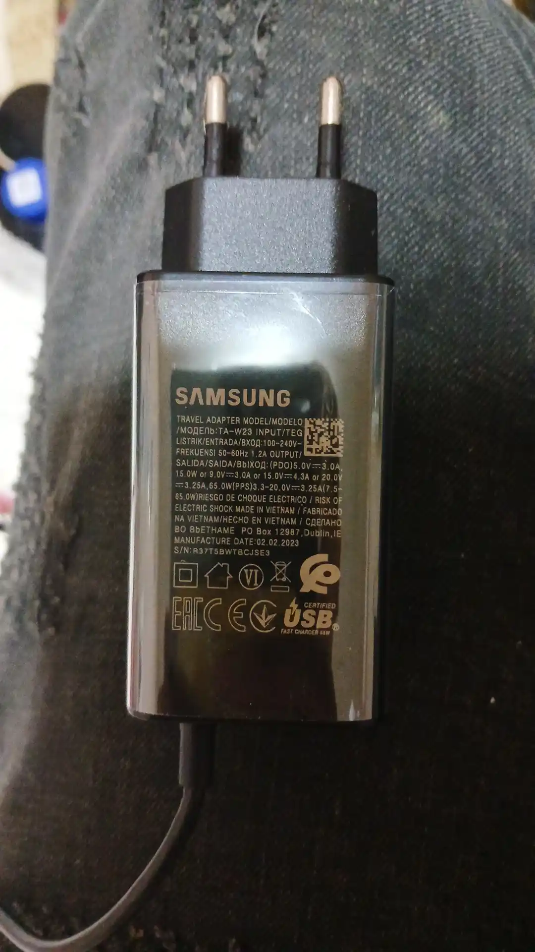 A23 A34 A52 A53 A15 uchun Samsung 65W Type-C tezkor quvvatlash