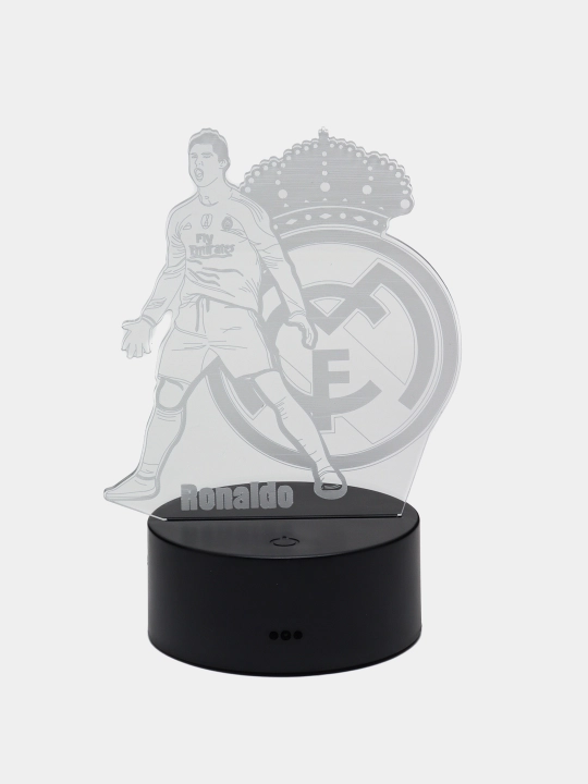 Real Madrid, Barcelona futbol klublari, avtomobillar logotiplari tushirilgan LED 3D chiroq
