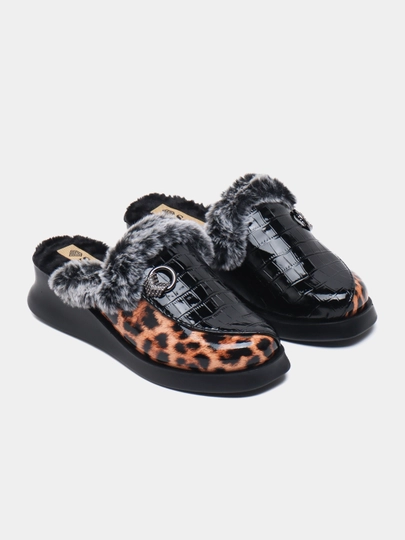 Тапочки женские, осенне-зимние, с пушистой внутренней частью — SHOESBG-00002-КАРМЛН-37