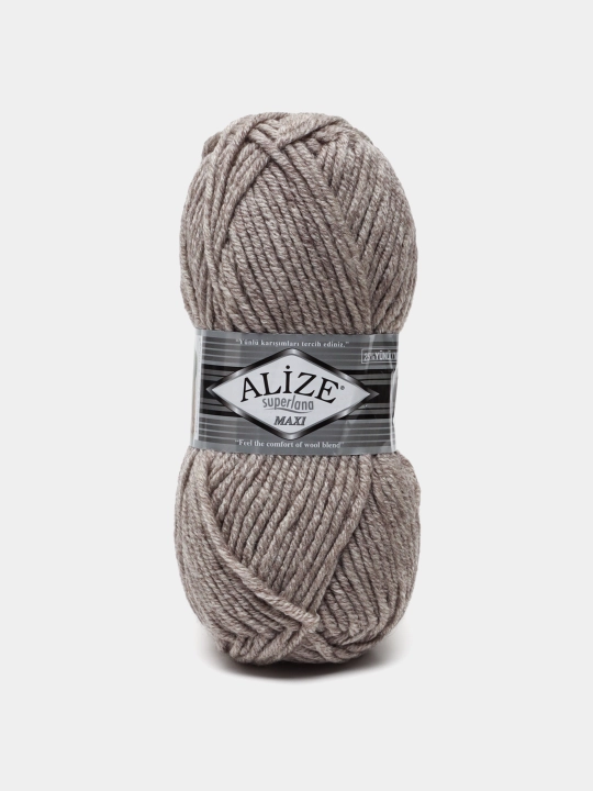 Нить для вязания Alize Superlana Maxi , 25% шерсть, 75% акрил 100 г, 100 м